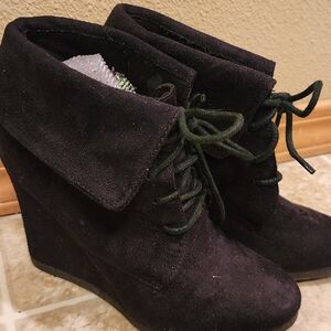 Mossimo Supply Co. Black Suede Ankle Booties